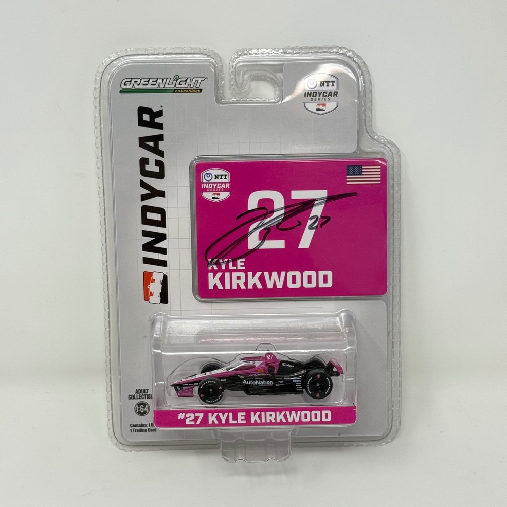Greenlight Kyle Kirkwood Signed #27 AutoNation Honda 1:64 IndyCar Diecast Card